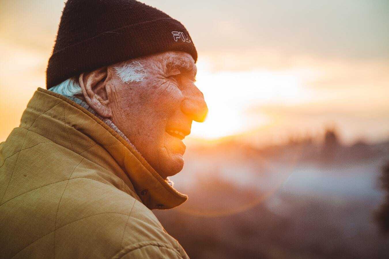 Senior man looking into the horizon